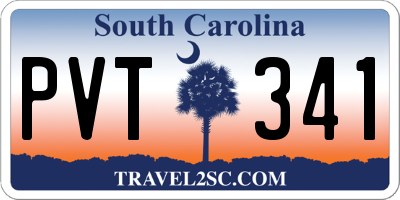 SC license plate PVT341