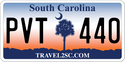 SC license plate PVT440