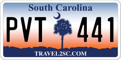 SC license plate PVT441