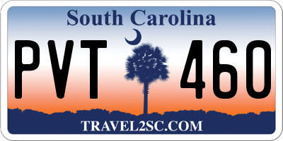 SC license plate PVT460