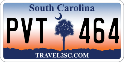 SC license plate PVT464