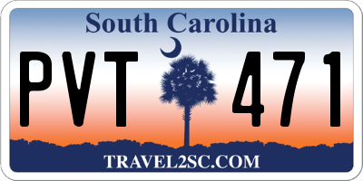SC license plate PVT471