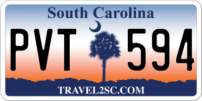 SC license plate PVT594