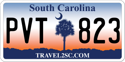 SC license plate PVT823