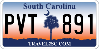 SC license plate PVT891