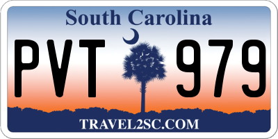 SC license plate PVT979