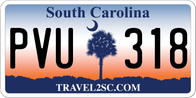 SC license plate PVU318