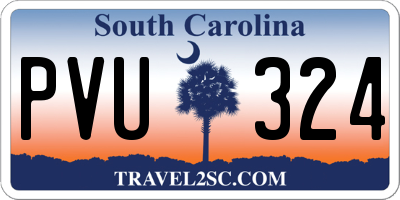 SC license plate PVU324