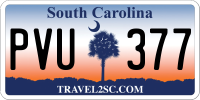 SC license plate PVU377