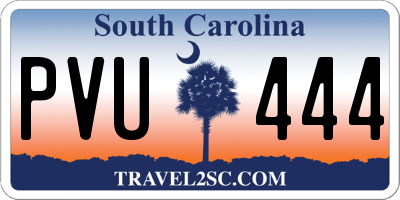 SC license plate PVU444