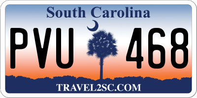 SC license plate PVU468