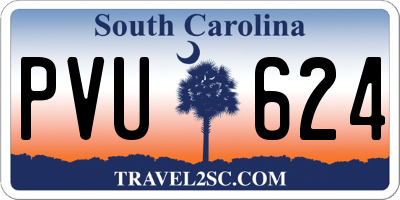 SC license plate PVU624