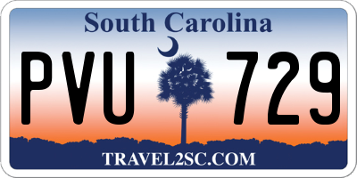 SC license plate PVU729