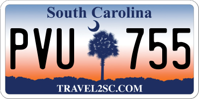 SC license plate PVU755