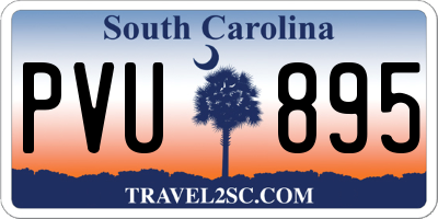 SC license plate PVU895