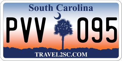 SC license plate PVV095