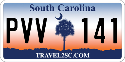 SC license plate PVV141