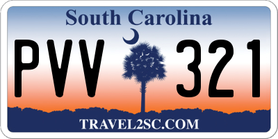 SC license plate PVV321
