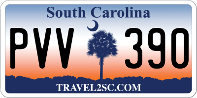 SC license plate PVV390