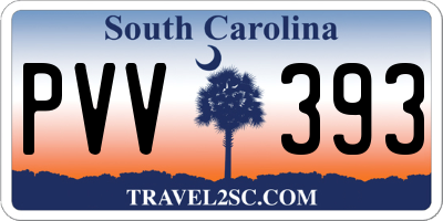SC license plate PVV393
