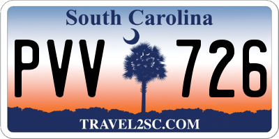 SC license plate PVV726