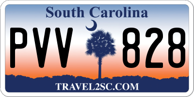 SC license plate PVV828