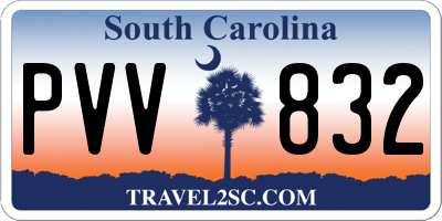 SC license plate PVV832