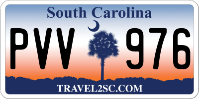 SC license plate PVV976