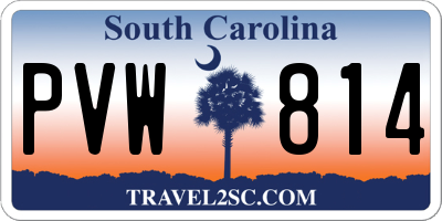 SC license plate PVW814
