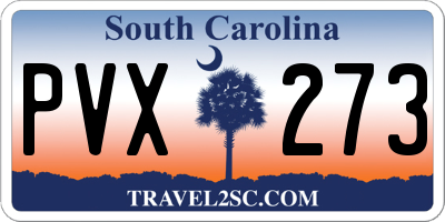 SC license plate PVX273