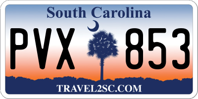 SC license plate PVX853