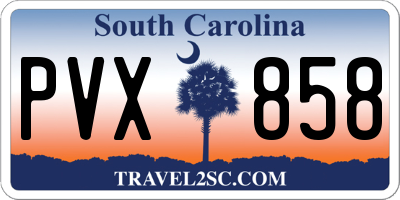 SC license plate PVX858
