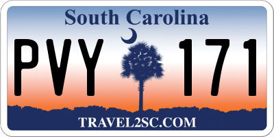 SC license plate PVY171
