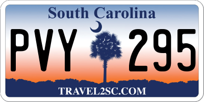 SC license plate PVY295