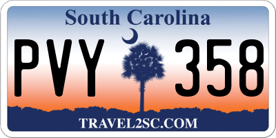 SC license plate PVY358