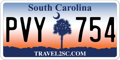 SC license plate PVY754
