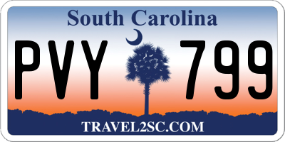 SC license plate PVY799