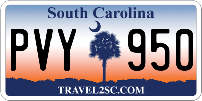 SC license plate PVY950