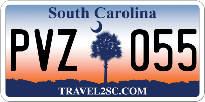 SC license plate PVZ055