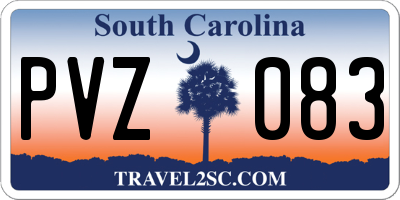 SC license plate PVZ083