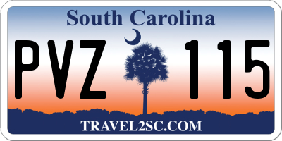 SC license plate PVZ115