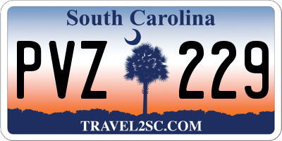 SC license plate PVZ229