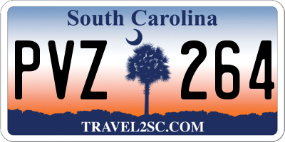 SC license plate PVZ264