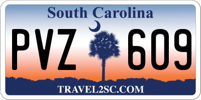 SC license plate PVZ609