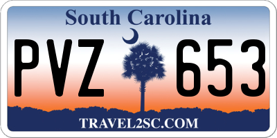 SC license plate PVZ653