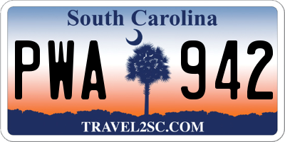 SC license plate PWA942