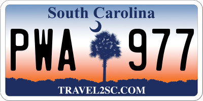 SC license plate PWA977