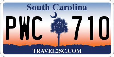SC license plate PWC710