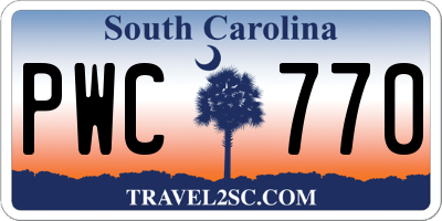 SC license plate PWC770