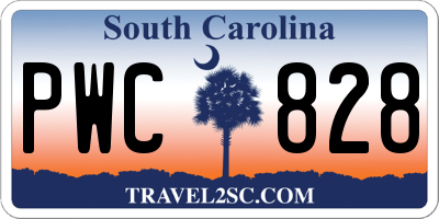 SC license plate PWC828